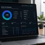 SEO analyst reviewing Anchor Text types, best practices, and distribution dashboard by Baseer Digital SEO