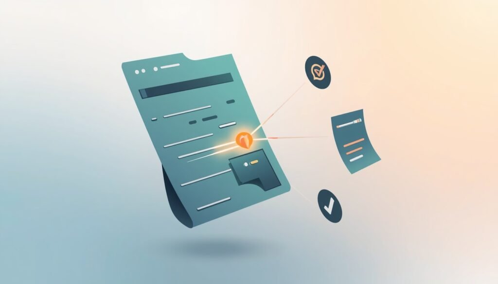 Illustration of a high-quality article with a contextual backlink connecting to a relevant webpage