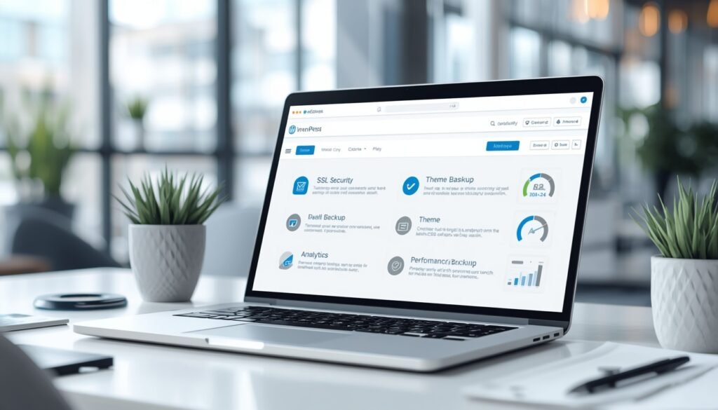 WordPress dashboard with essential post-installation setup tasks