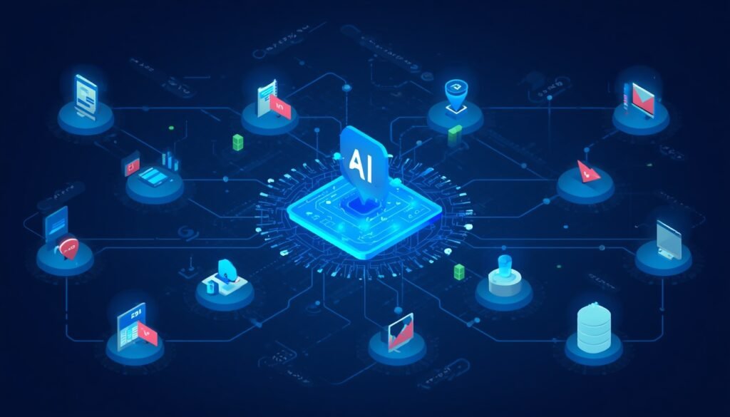 AI productivity tools connected through an automated workflow